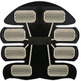 elettrostimolatore per fascia addominale con protezioni da rimuovere prima di essere applicato elettrostimolatore per fascia addominale con protezioni da rimuovere prima di essere applicato