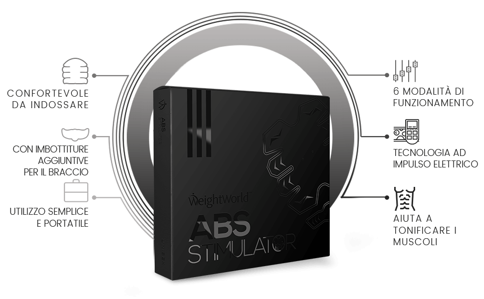 Confezione 8 Pads Abs Elettrostimolatore