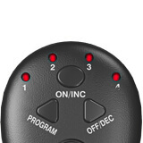 utilizzare telecomando per scegliere uno dei 6 programmi e intensità di stimolazione utilizzare telecomando per scegliere uno dei 6 programmi e intensità di stimolazione