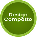 cerchio verde con un design aerodinamico compatto scritto all'interno