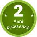 Logo della garanzia di 2 anni che indica che il circolatore viene fornito con una garanzia di 2 anni