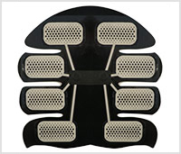 elettrostimolatore per fascia addominale con protezioni da rimuovere prima di essere applicato elettrostimolatore per fascia addominale con protezioni da rimuovere prima di essere applicato