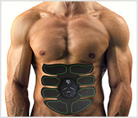 applicare elettrodi 8 packs sulla fascia addominale facendoli aderire applicare elettrodi 8 packs sulla fascia addominale facendoli aderire
