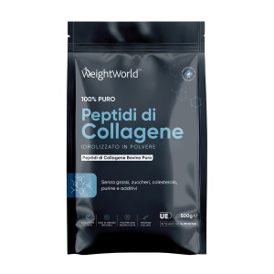 Confezione di Peptidi di collagene idrolizzato in polvere 500 g WeightWorld