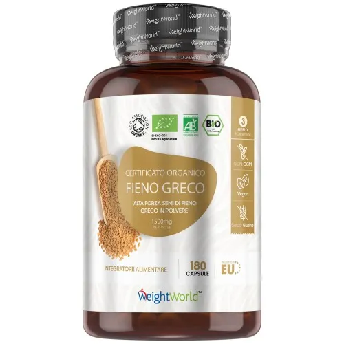 Capsule 100% biologiche di fieno greco 