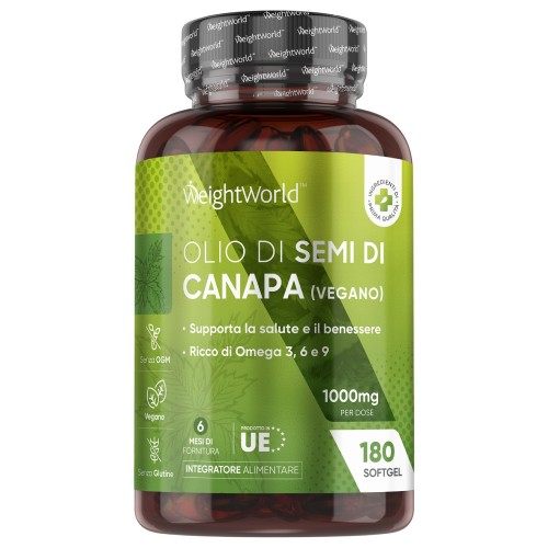 Olio di Semi di Canapa, Benessere Generale in 1000mg