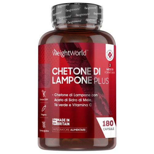 chetoni di lampone raspberry ketone plus garcinia cambogia guarana integratore dimagrante weightworld forte brucia grassi