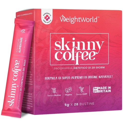skinny coffee caffè dimagrante weightworld confezione bianca 60g caffè macinato WeightWorld
