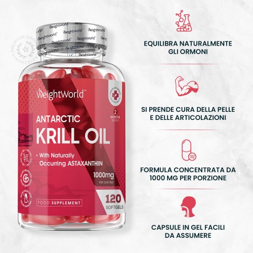 Olio di Krill Antartico integratore di Omega3 puro WeightWorld