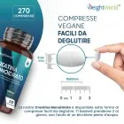 Immagine compressa di creatina monoidrato WeightWorld semplice da ingerire