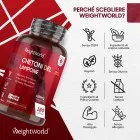 Le caratteristiche del Chetone di Lampone WeightWorld, Vegan, Senza Glutine, Senza Lattosio e Senza Allergeni.