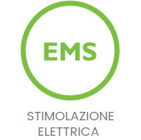 elettrostimolazione ems icona verde su sfondo bianco elettrostimolazione ems icona verde su sfondo bianco