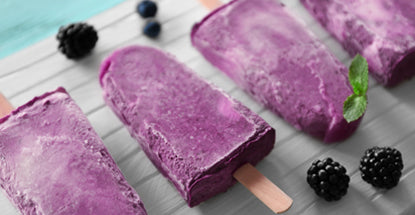 Ghiaccioli viola alla Spirulina