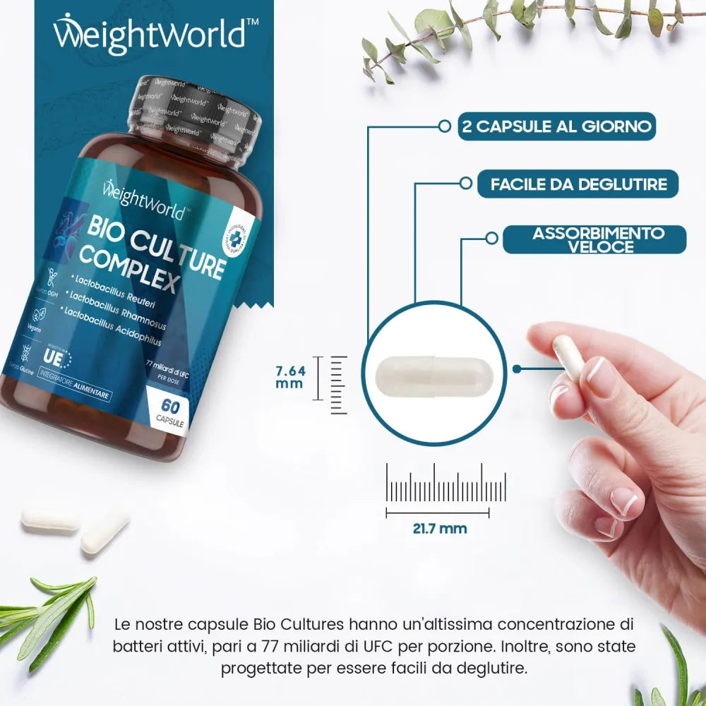 Caratteristiche delle capsule di Bio Culture Complex