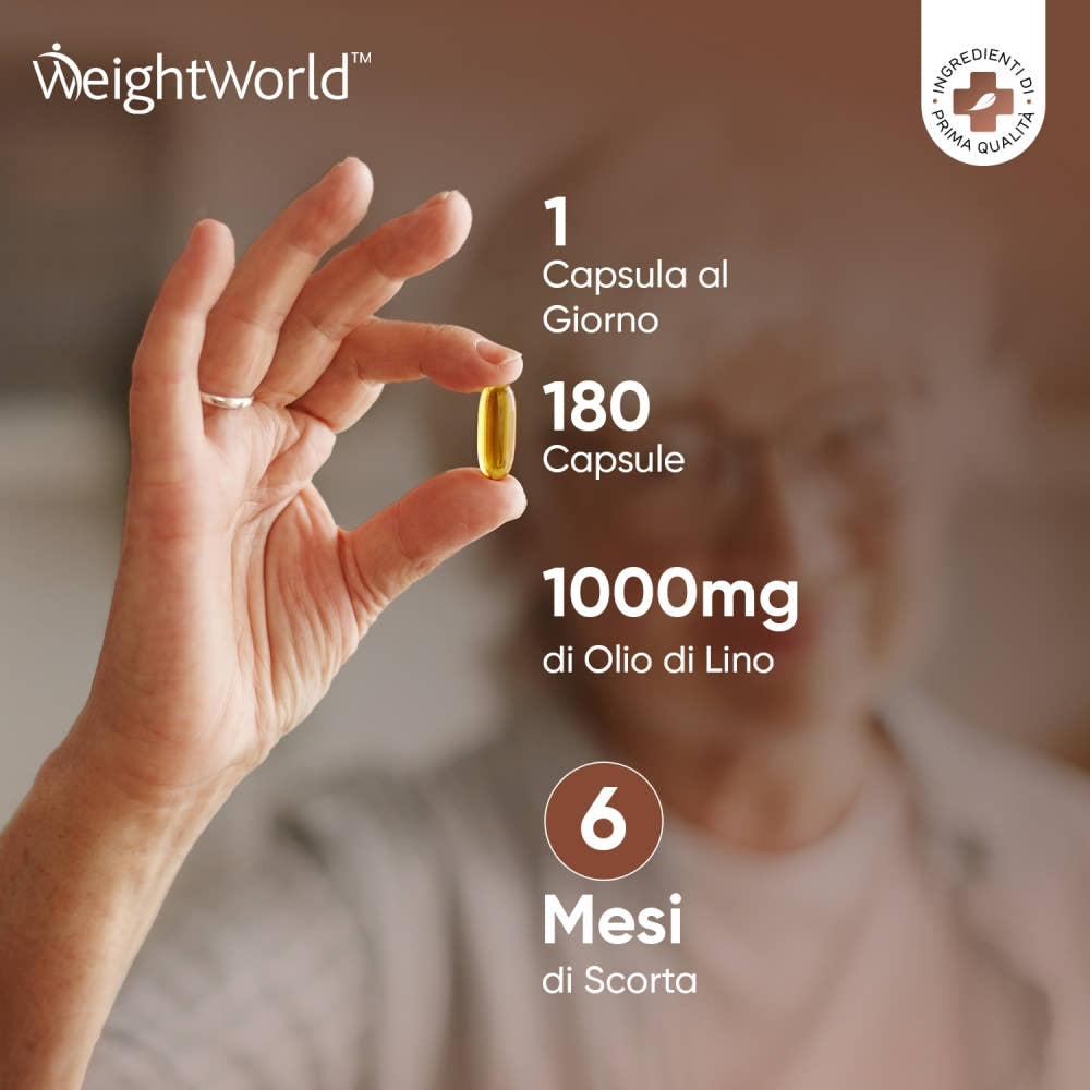 Dosaggio capsule di Olio di semi di lino WeightWorld
