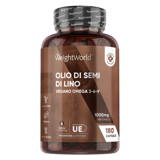 Confezione Olio di Semi di Lino capsule WeightWorld