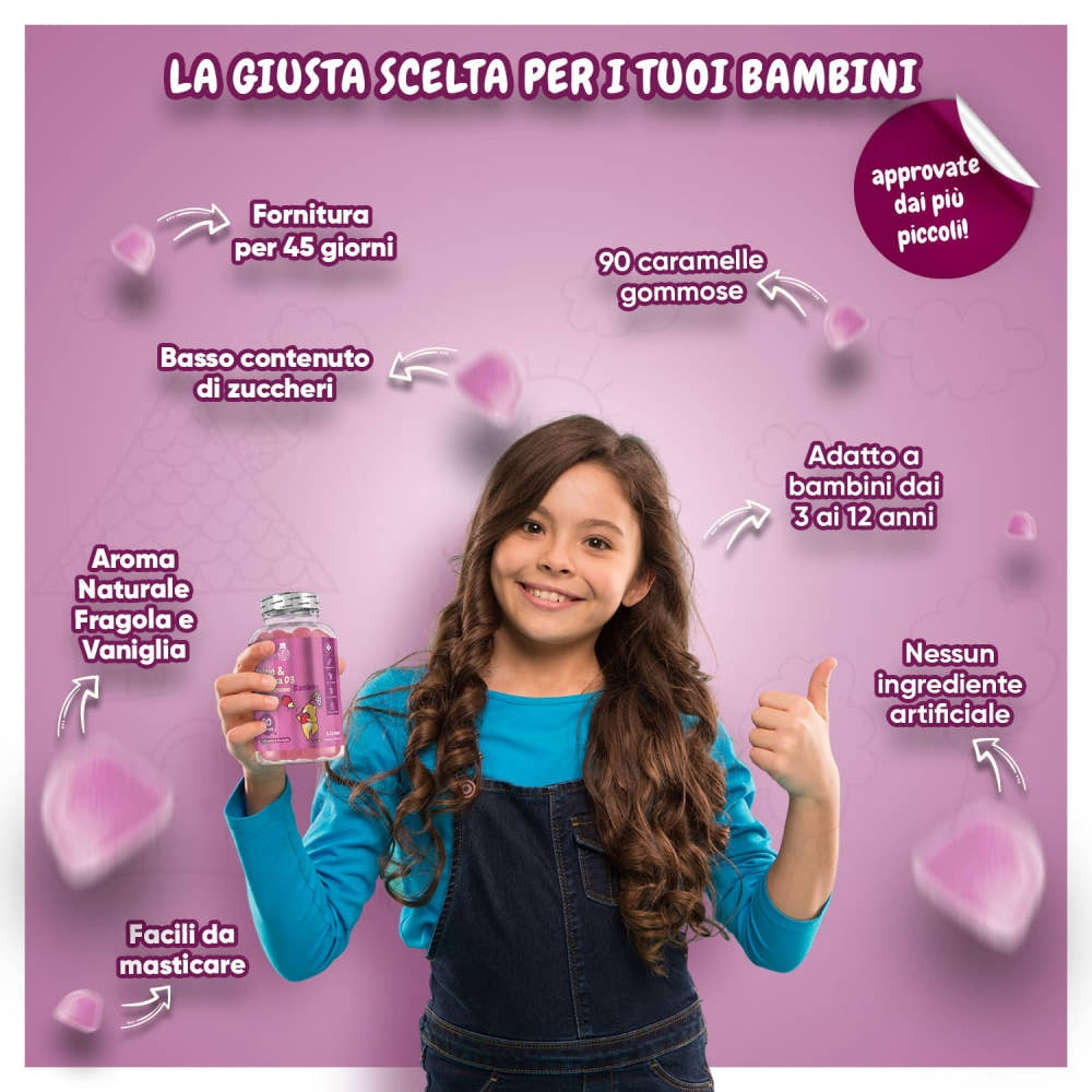 Gummies Calcio & Vitamina D3 per Bambini