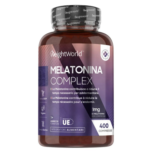 Confezione Melatonina Complex WeightWorld 400 compresse