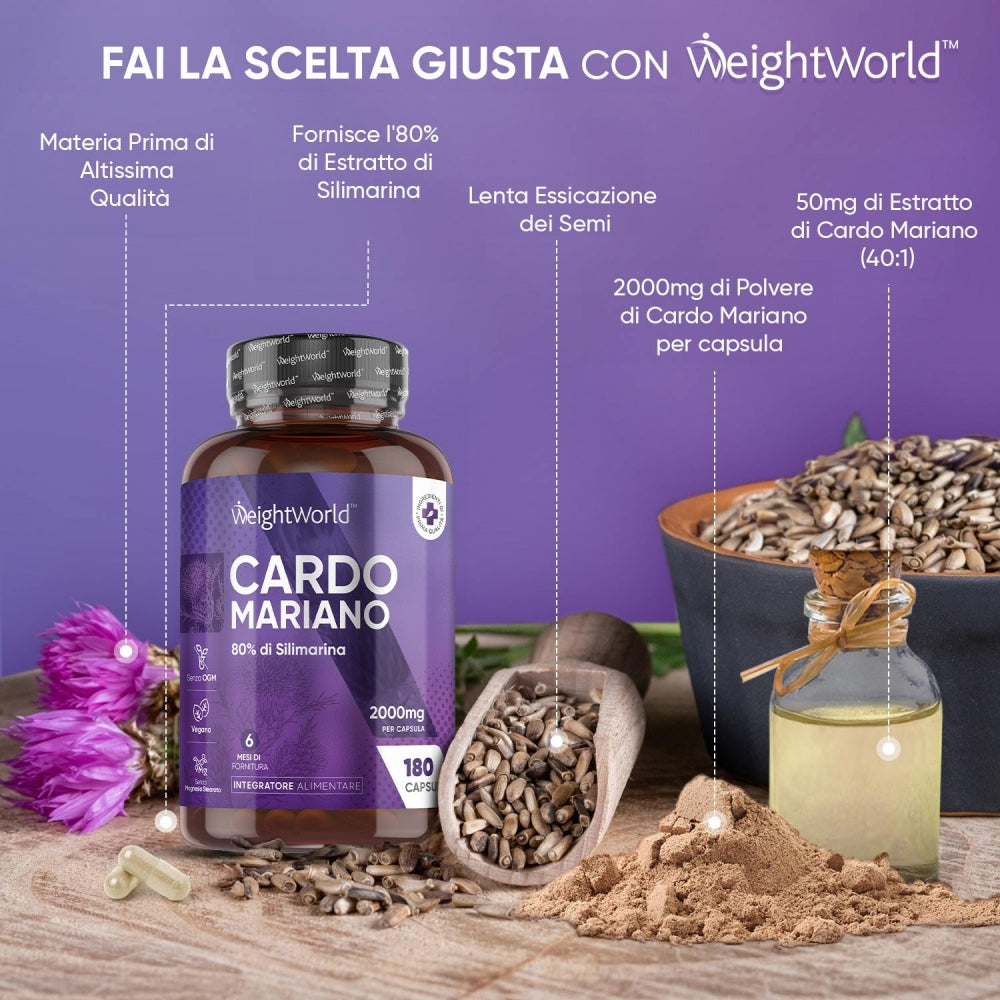 Proprietà e ingredienti dell’integratore di Cardo Mariano WeightWorld
