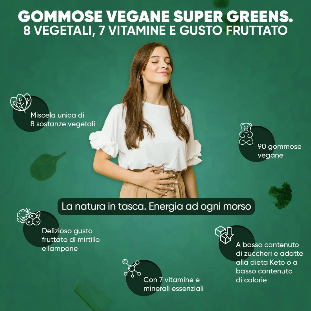 Formula Gummies Super Greens WeightWorld con 8 Superfoods Naturali