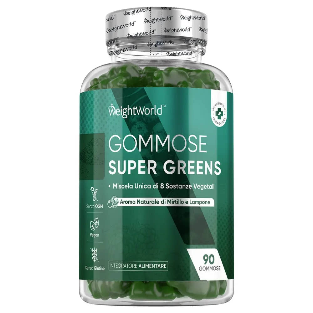 Confezione Gommose Super Greens WeightWorld 90 Gummies Superfood