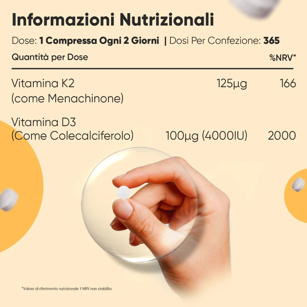 Vitamina D3 e K2 4000 ui