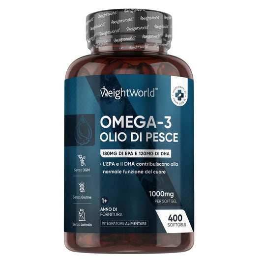 Confezione di Omega 3 Capsule softgel WeightWorld