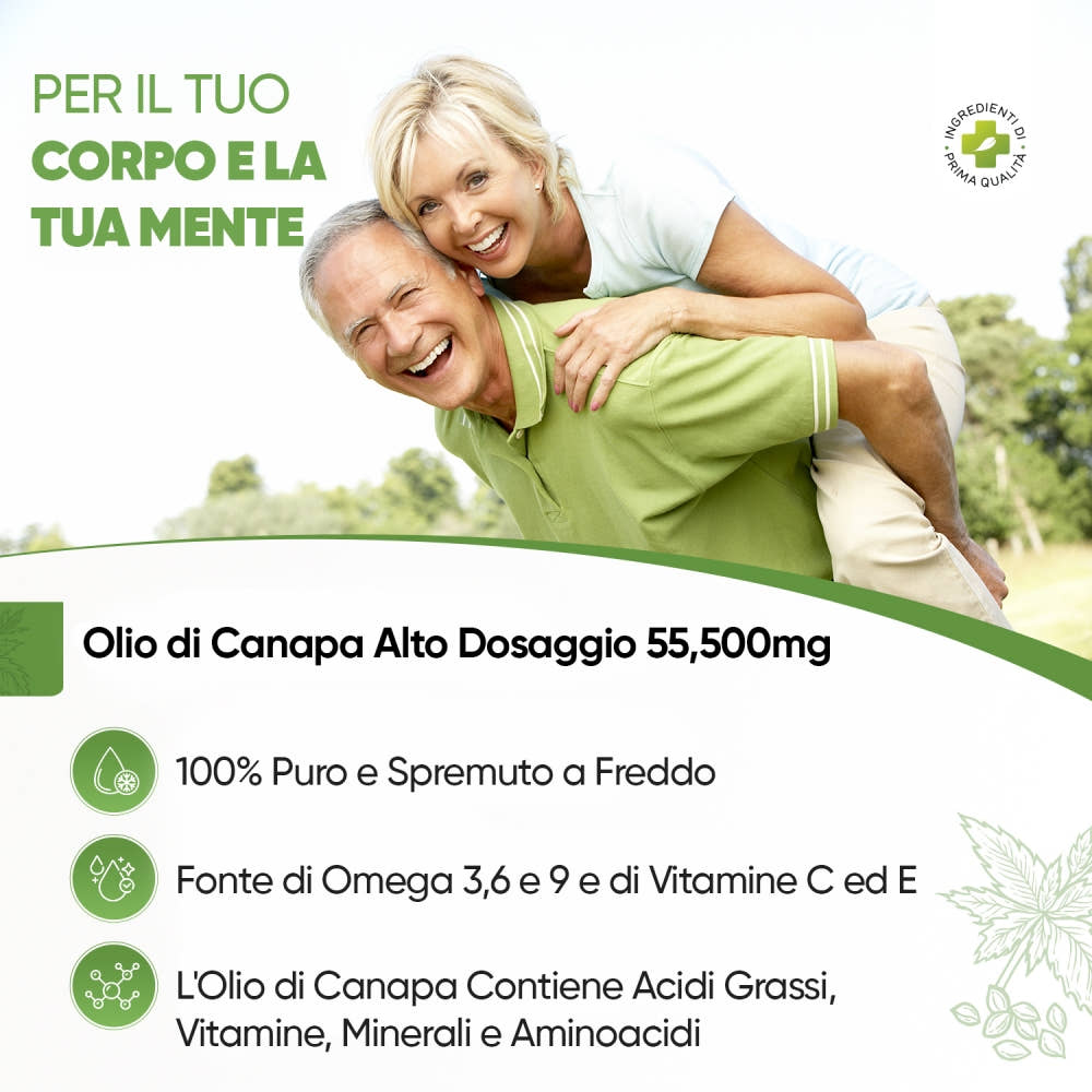 Proprietà Olio di Canapa WeightWorld ricco di nutrienti e Omega 3 per il benessere generale